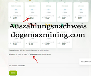 Auszahlungsnachweis Dogemaxmining.com