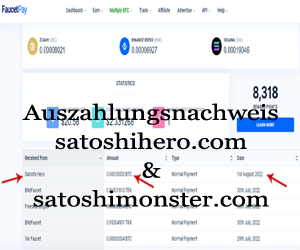 Zahlungsnachweis Satoshihero.com