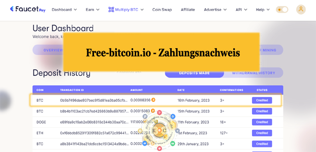 Auszahlungsnachweis Free-bitcoin.io